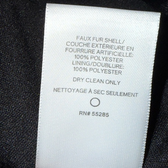 Vintage Express Black Faux Fur Crop Coat Womans M Whimsigoth Elegant Warm - Picture 5 of 7